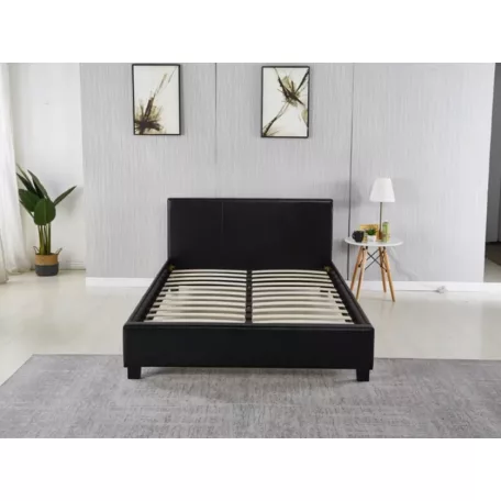 BeComfort fekete kétszemélyes ágykeret ágyráccsal 180 x 200 cm Ak-02-B