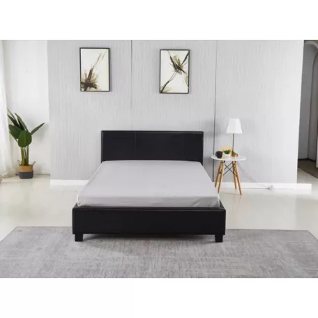 BeComfort fekete kétszemélyes ágykeret ágyráccsal 180 x 200 cm Ak-02-B