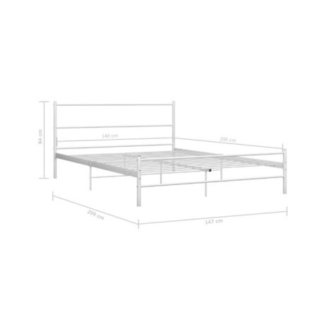 BeComfort AK2-140 fehér kétszemélyes ágykeret 140x200 cm