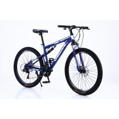 B55-Blue MTB kerékpár tárcsafékes összteleszkópos kék
