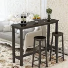 Bárszett 3 részes 1 asztal 2 db bárszékkel fekete BD01-BLACK