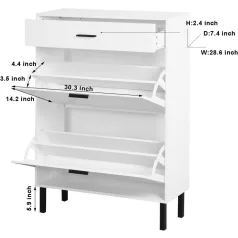 Cipősszekrény 25 x 80 x 110 cm fehér BT-01
