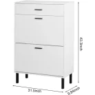Cipősszekrény 25 x 80 x 110 cm fehér BT-01