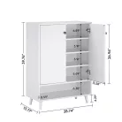 Cipősszekrény 73 x 35 x 100 cm fehér BT-03