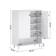 Cipősszekrény 73 x 35 x 100 cm fehér BT-03