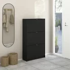 Cipősszekrény 70x124x24 cm fekete BT-13
