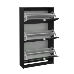 Cipősszekrény 70x124x24 cm fekete BT-13