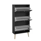 Cipősszekrény 70x139x24 cm fekete BT-17