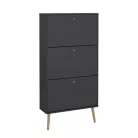 Cipősszekrény 70x139x24 cm fekete BT-17