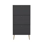 Cipősszekrény 70x139x24 cm fekete BT-17