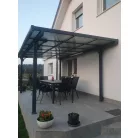 Lapostetős alumínium garázs kocsibeálló antracit 300 cm x 496 cm CP-4L 