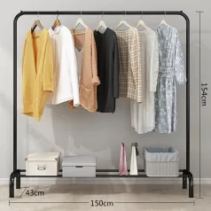   Ruhaállvány cipőtartóval fém 152 x 43 x 150 cm CR001-150