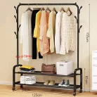 Ruhaállvány cipőtartóval kerekekkel fém 155 x 34 x 125 cm CR002-125