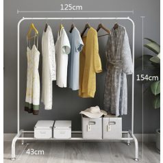   Ruhaállvány cipőtartóval fém 154 x 43 x 125 cm CR006-125