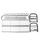 Ruhaállvány cipőtartóval kerekekkel fém 154 x 58 x 130 cm fekete CR007-125