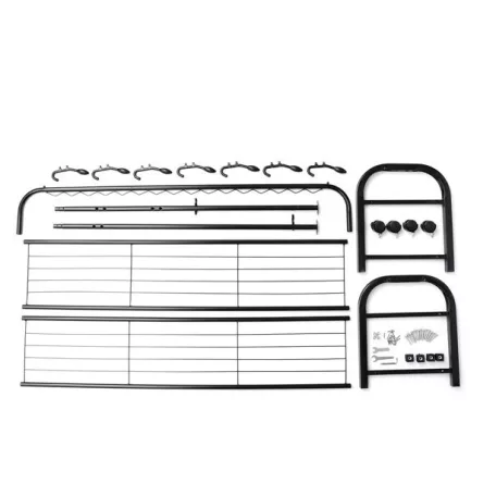 Ruhaállvány cipőtartóval kerekekkel fém 154 x 58 x 130 cm fekete CR007-125