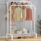 Ruhaállvány cipőtartóval fém 155 x 58 x 154 cm fehér CR009-150