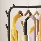 Ruhaállvány cipőtartóval fém 120x58x154cm fekete CR010-125