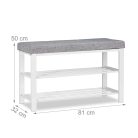 Cipősszekrény 80 x 33 x 50 cm fehér CS06-80