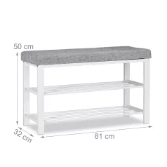 Cipősszekrény 80 x 33 x 50 cm fehér CS06-80