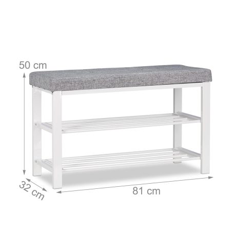 Cipősszekrény 80 x 33 x 50 cm fehér CS06-80