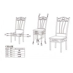 Étkezőasztal szett 4 db székkel bükk BC FUR-101-1LS
