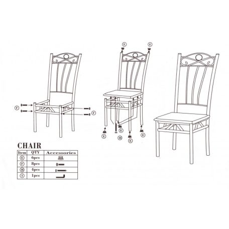 Étkezőasztal szett 4 db székkel bükk BC FUR-101-1LS