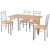 Vigor FUR-102-Beige étkezőasztal szett 4 db kárpitozott szék bézs barna