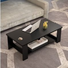 Dohányzóasztal 100x40x42cm fekete FUR-1312-BK