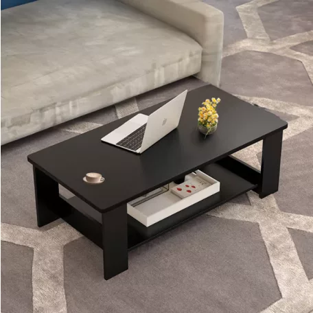 Dohányzóasztal 100x40x42cm fekete FUR-1312-BK