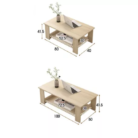Dohányzóasztal 100x40x42cm fekete FUR-1312-BK
