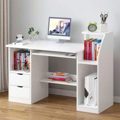 Polcos íróasztal 120x50x92cm fehér FUR-1605-White