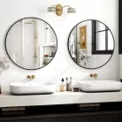 Kör alakú tükör 50cm fekete FUR-1713-1