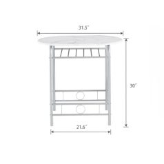 Étkezőasztal fehér BC FUR-201-3