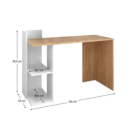 Polcos íróasztal 120x52x87,5cm fehér FUR1231-1