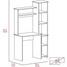 Polcos íróasztal 98,5x45,3x162,5cm barna FUR1232-1