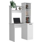 Polcos íróasztal tárolóval 98,5x45,3x162,5cm fehér FUR1233-1