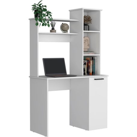 Polcos íróasztal tárolóval 98,5x45,3x162,5cm fehér FUR1233-1