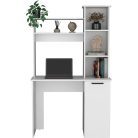 Polcos íróasztal tárolóval 98,5x45,3x162,5cm fehér FUR1233-1