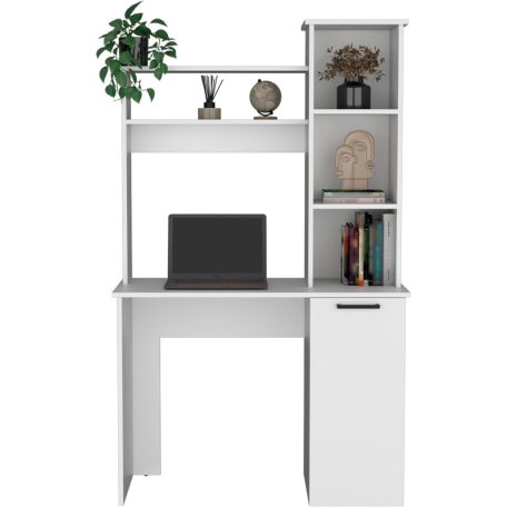 Polcos íróasztal tárolóval 98,5x45,3x162,5cm fehér FUR1233-1