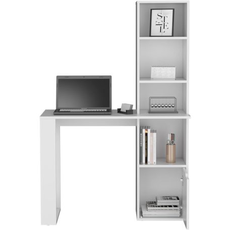 Polcos íróasztal tárolóval 98,5x45x148cm fehér FUR1234-1
