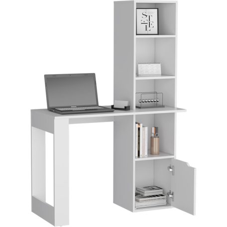 Polcos íróasztal tárolóval 98,5x45x148cm fehér FUR1234-1
