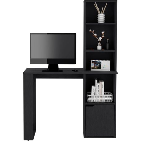 Polcos íróasztal tárolóval 98,5x45x148cm fekete FUR1234-2