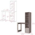 Polcos íróasztal tárolóval 98,5x45x148cm barna FUR1234-3