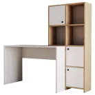 Polcos íróasztal tárolóval 156x75x146cm fehér FUR1235-1