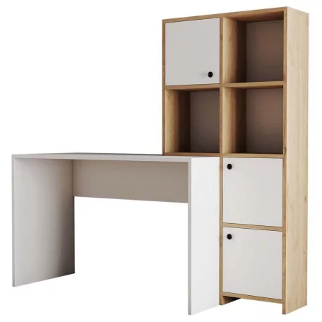 Polcos íróasztal tárolóval 156x75x146cm fehér FUR1235-1