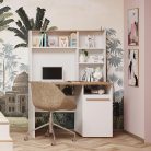 Polcos íróasztal tárolóval 110x50x151cm fehér FUR1236-1