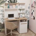 Polcos íróasztal tárolóval 110x50x151cm fehér FUR1236-1