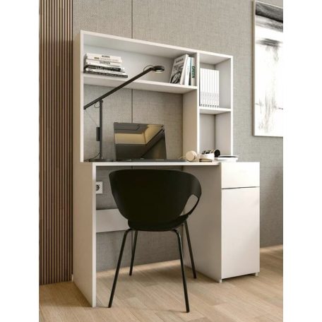 Polcos íróasztal tárolóval 110x78x152cm fehér FUR1238-1