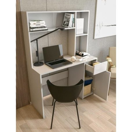 Polcos íróasztal tárolóval 110x78x152cm fehér FUR1238-1